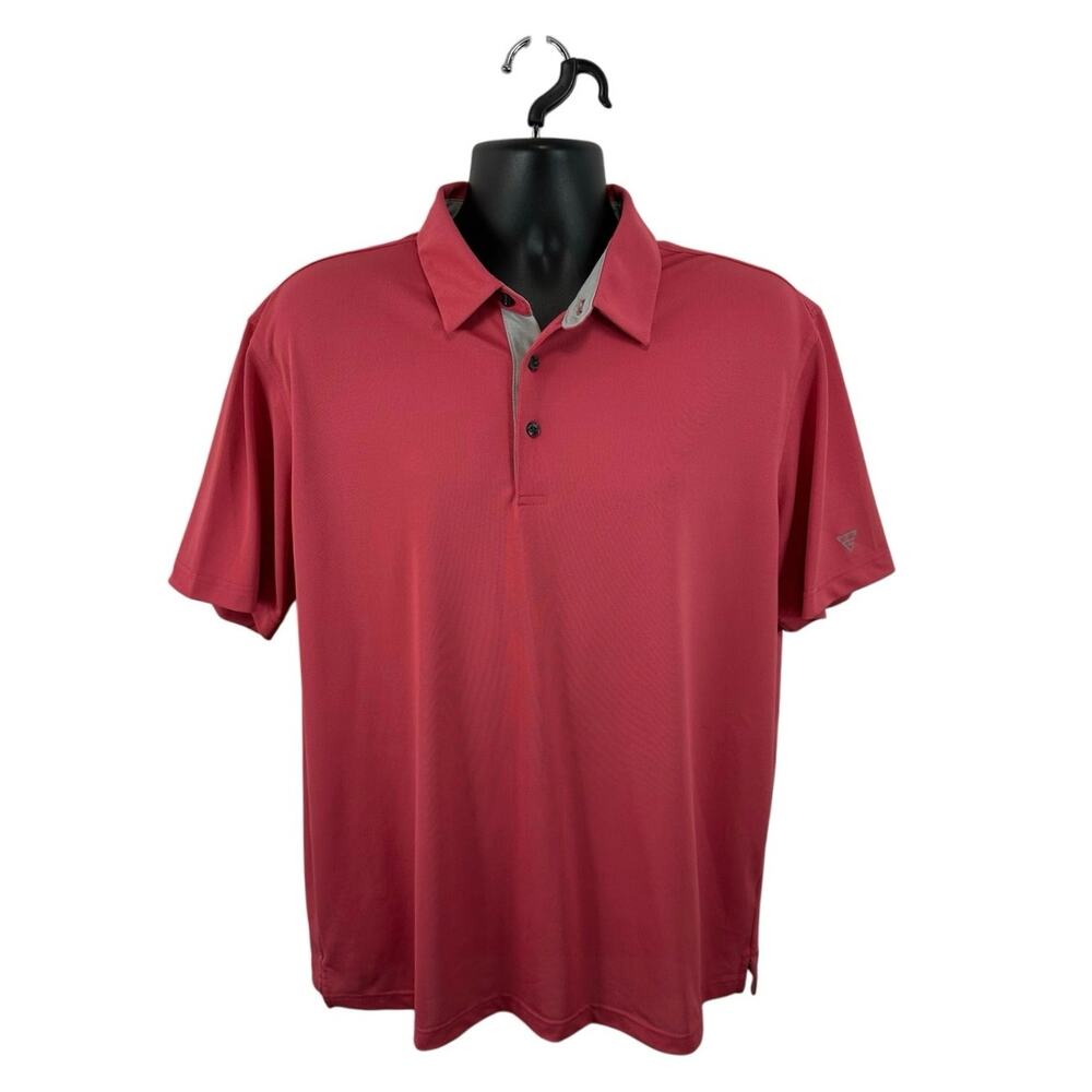 Maelreg Performance Polo Golf Size XL Coral Pink Performance Stretch Breathable